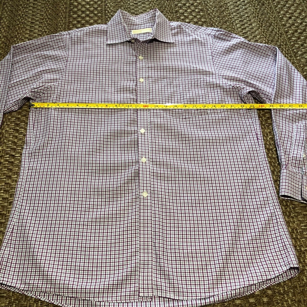 MICHAEL KORS Plaid Fuchsia‎ & Purple Shirt - Picture 5 of 11